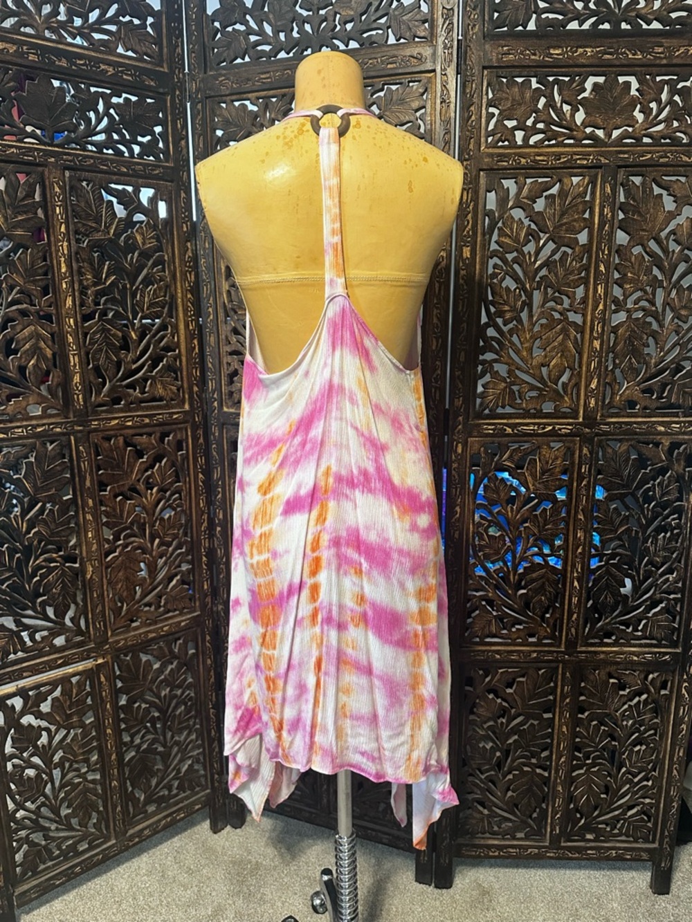 Anna & Ava Pink, Orange and White Tie-Dye Swim Coverup - Picture 3 of 3
